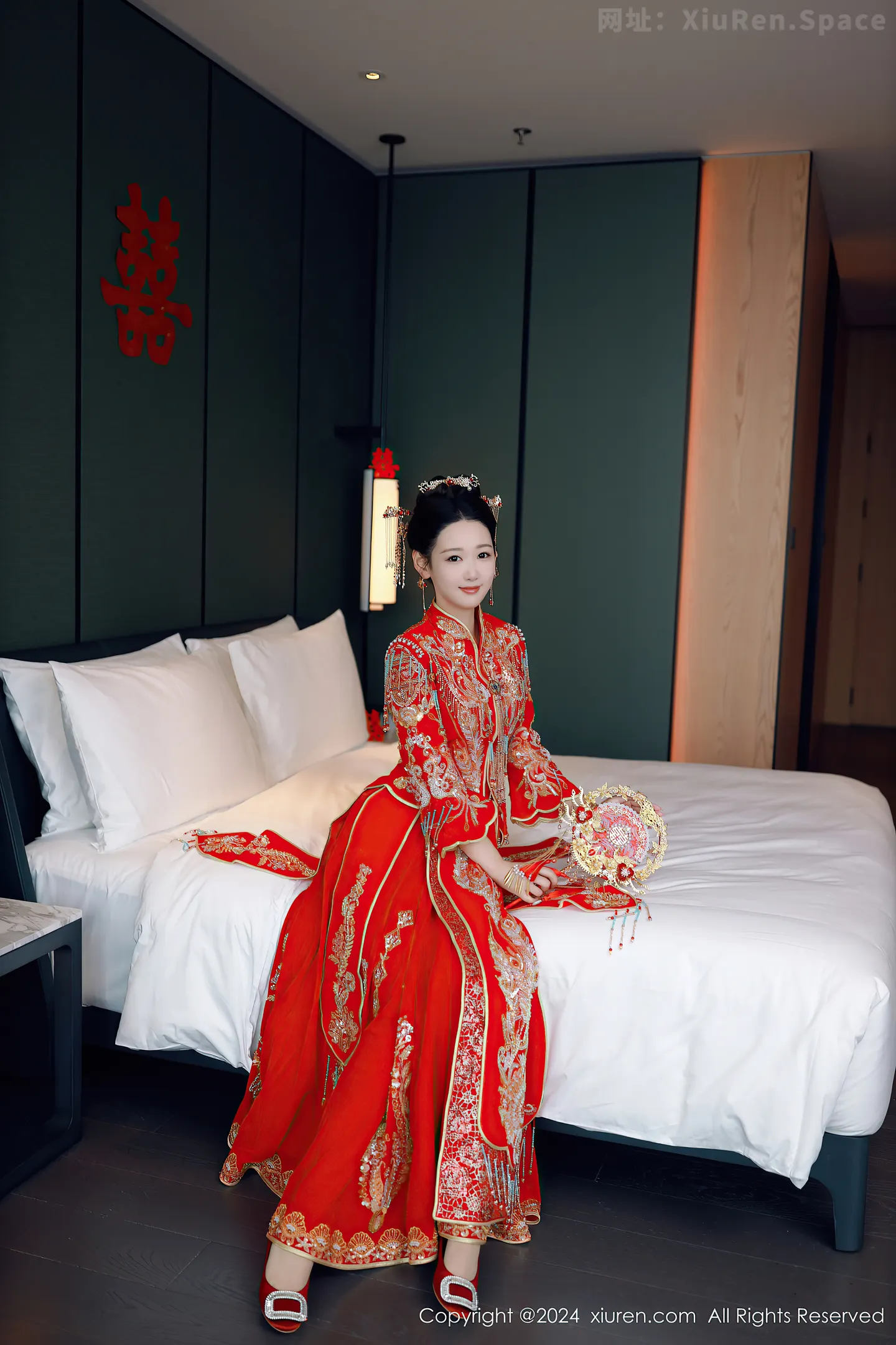 图片[5]-[XiuRen秀人网]VOL.8972 模特唐安琪性感红色新娘服饰露红色内衣配超薄肉丝撩人诱惑写真79P-秀人网官方网站